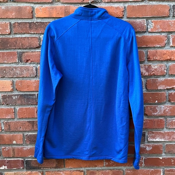 Ibex Merino Wool Quarter Snap Pullover Blue Size Medium - Picture 7 of 8